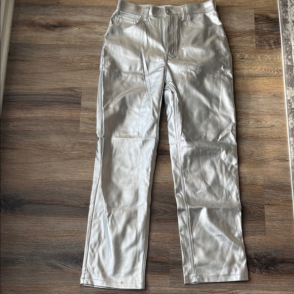 Abercrombie & Fitch Men's Metallic Silver Pants